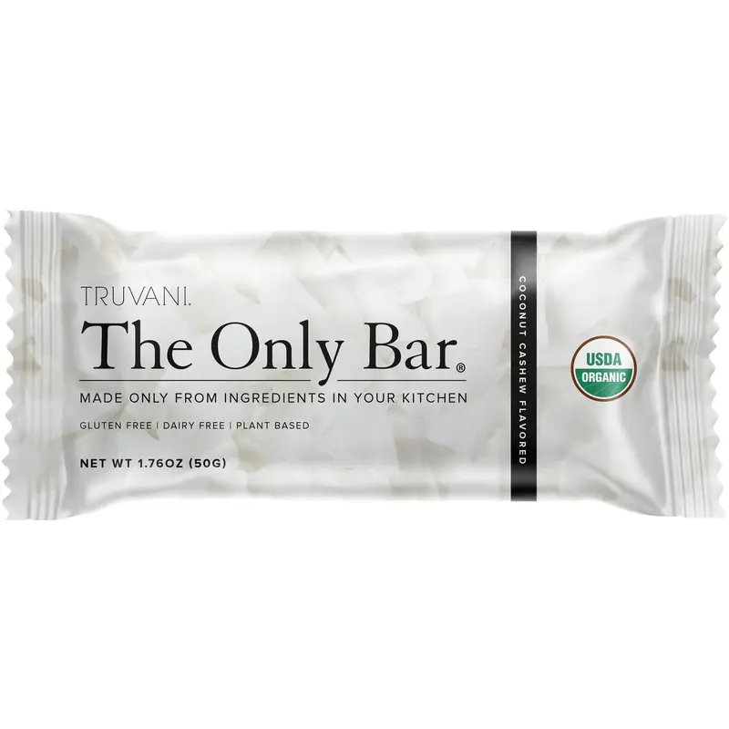 Truvani Organic Coconut Cashew The Only Bar