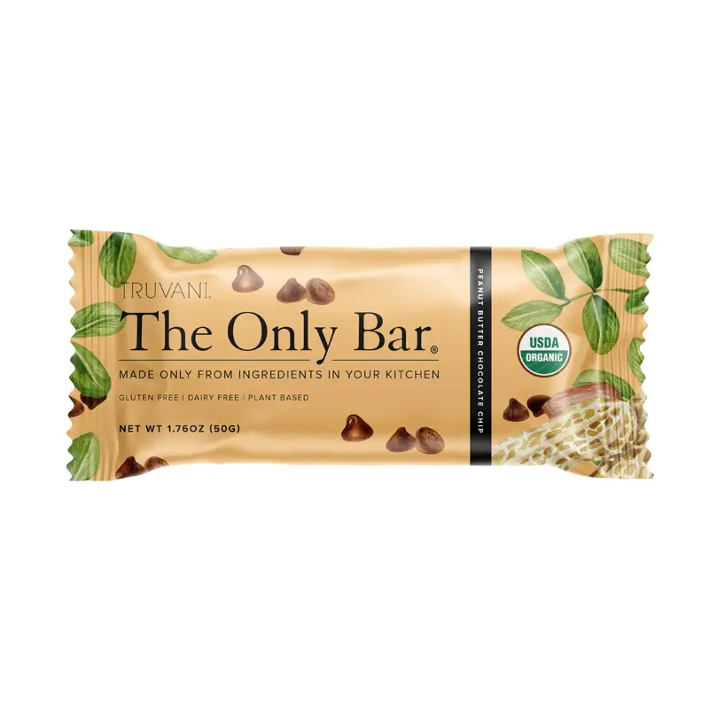 Truvani Organic Peanut Butter Chocolate Chip The Only Bar