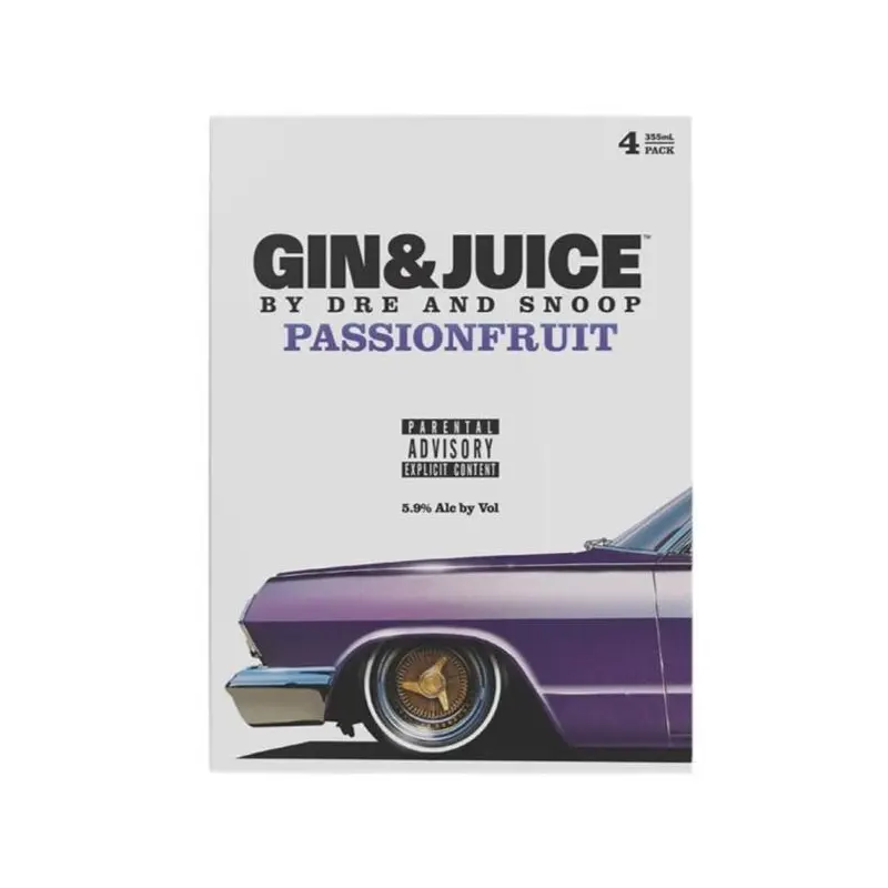 By Dre And Snoop - 'Passionfruit' Gin & Juice (4PK)