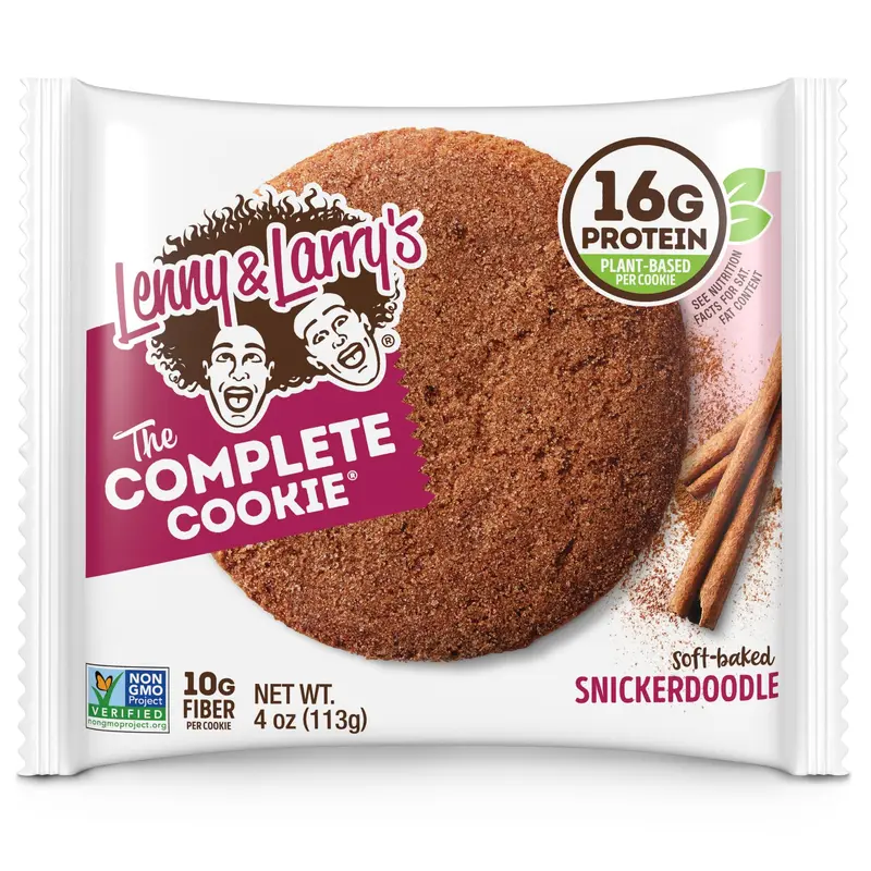 Lenny & Larry's The Complete Cookie, Snickerdoodle, Soft Baked, 16g Plant Protein, Vegan, Non-GMO
