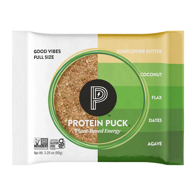 Protein Puck sunflower butter coconut flax dates agave