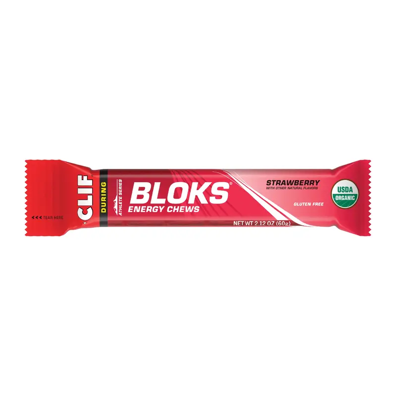 Clif During Bloks Energy Chews Strawberry 2.12oz