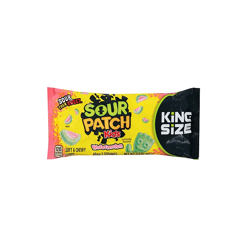 Sour Patch Kids Soft & Chewy Candy King Size Watermelon