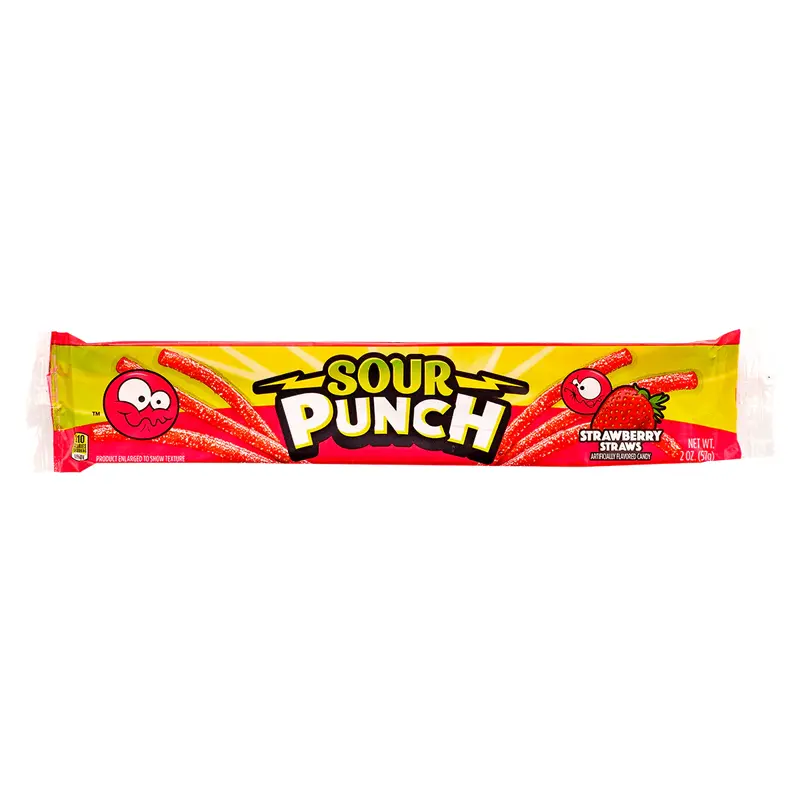 Sour Punch Straws Strawberry 2oz