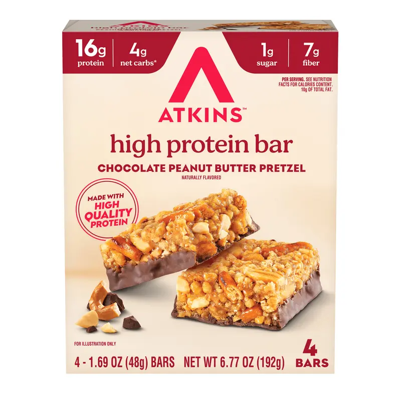 Chocolate Peanut Butter Pretzel High Protein Bars