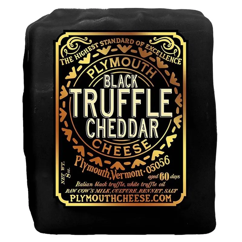 Plymouth Artisan Cheese - 'Black Truffle' Cheddar Cheese (8OZ)
