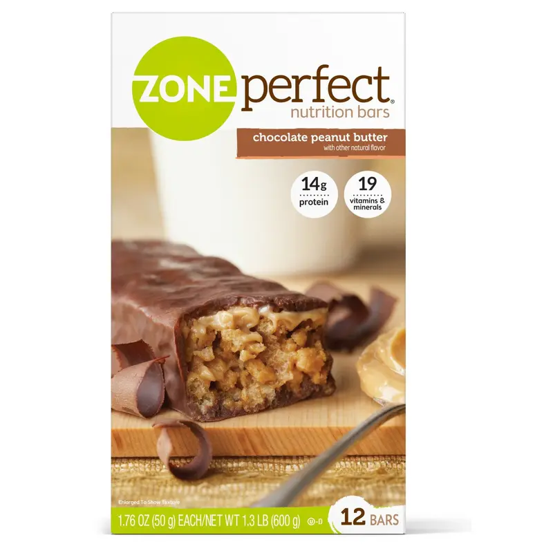 ZonePerfect Chocolate Peanut Butter Nutrition Bar 50g per Serving