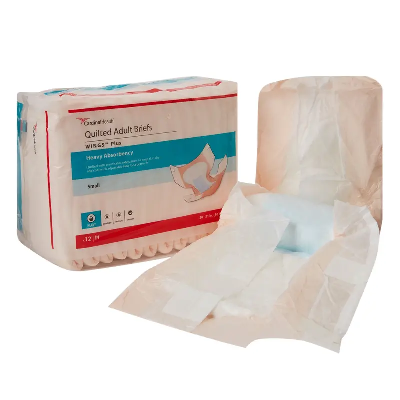 Wings Plus Heavy Absorbency Incontinence Brief, Small