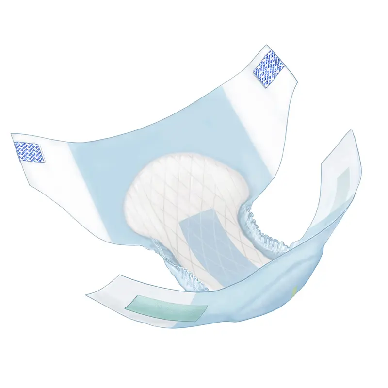 Wings Plus Hook & Loop Quilted Heavy Absorbency Incontinence Brief, Small