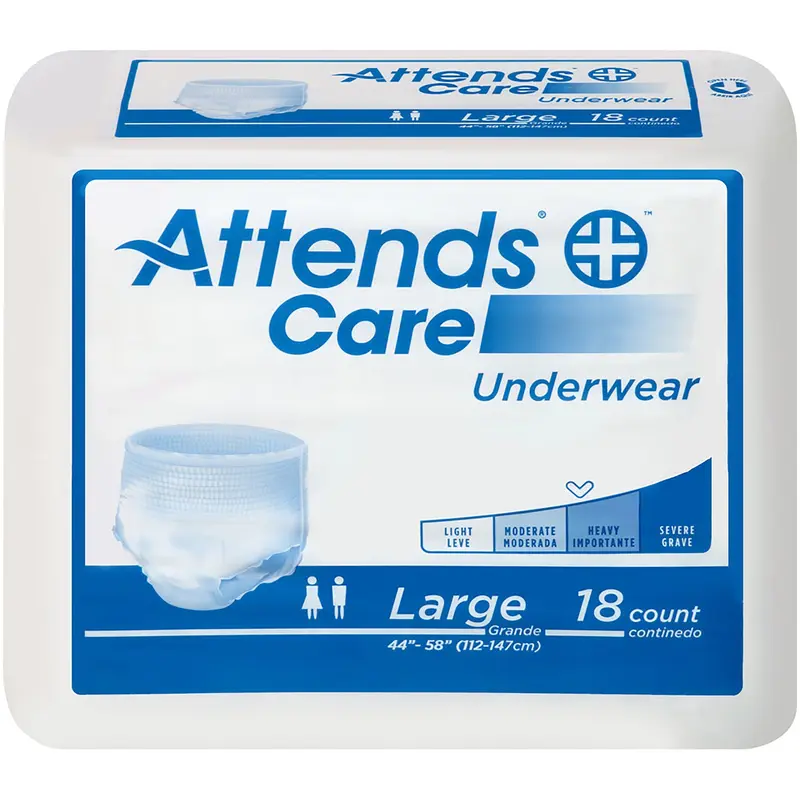 Attends Care Adult Moderate Absorbent Underwear, Large, White