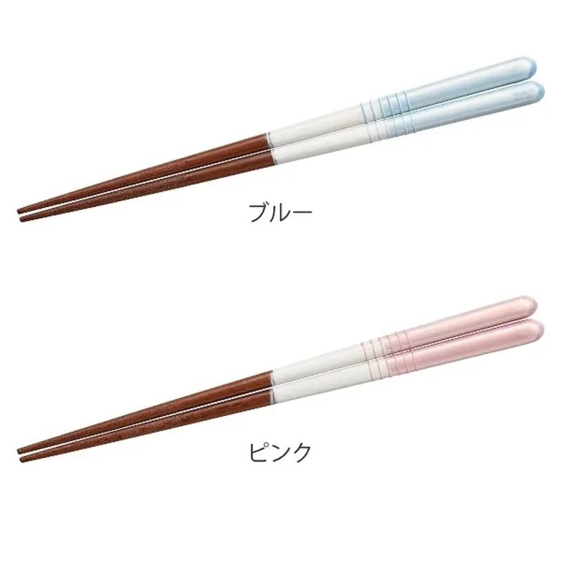 Chopsticks Natural wood "Pastel half line" --