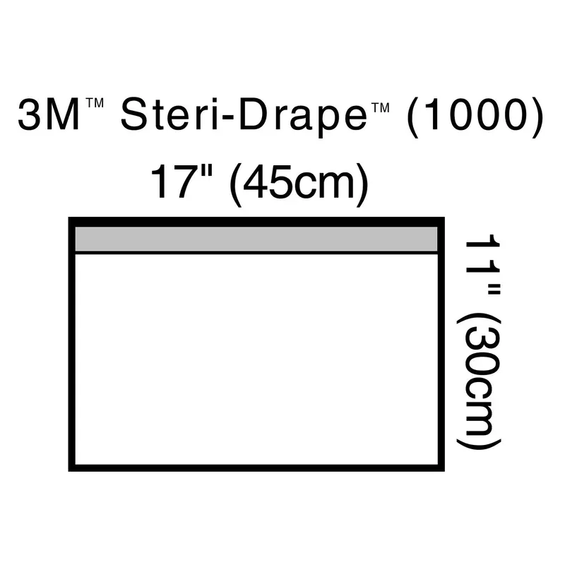 3M Steri-Drape, Adhesive, Plastic, Transparent