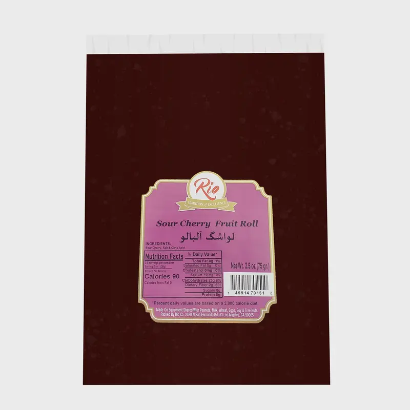 Sour Cherry Fruit Roll Sheets (Lavashak)