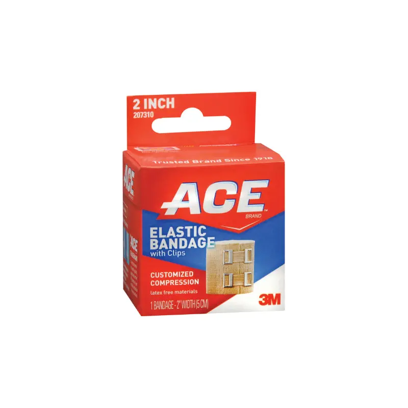 3M Ace Elastic Bandage with E-Z Clip, Unisex 2" x 5 Yards
