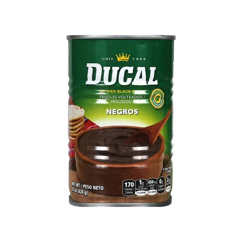Ducal Refried Black Beans, 15 oz Can