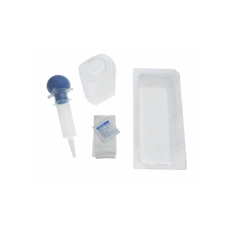 Amsino AMsure Piston Irrigation Tray 500cc Graduated Container, Alcohol Prep Pad, Latex-free,Sterile
