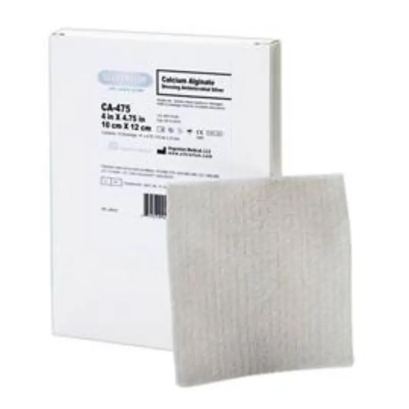 Argentum Silverlon Antimicrobial Silver Calcium Alginate Dressing 4" x 4-3/4", Sterile, Nonwoven