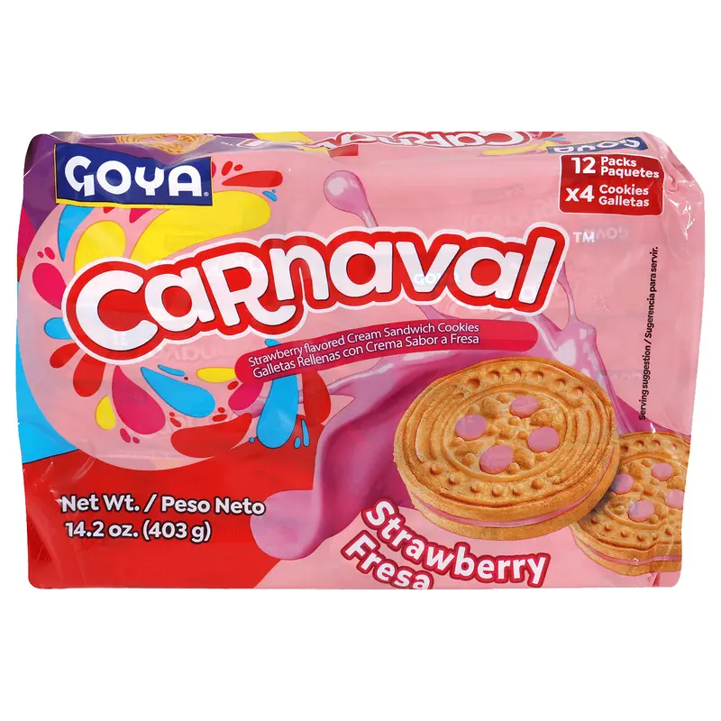 Carnaval Strawberry Cookies, 14.2 oz Bag