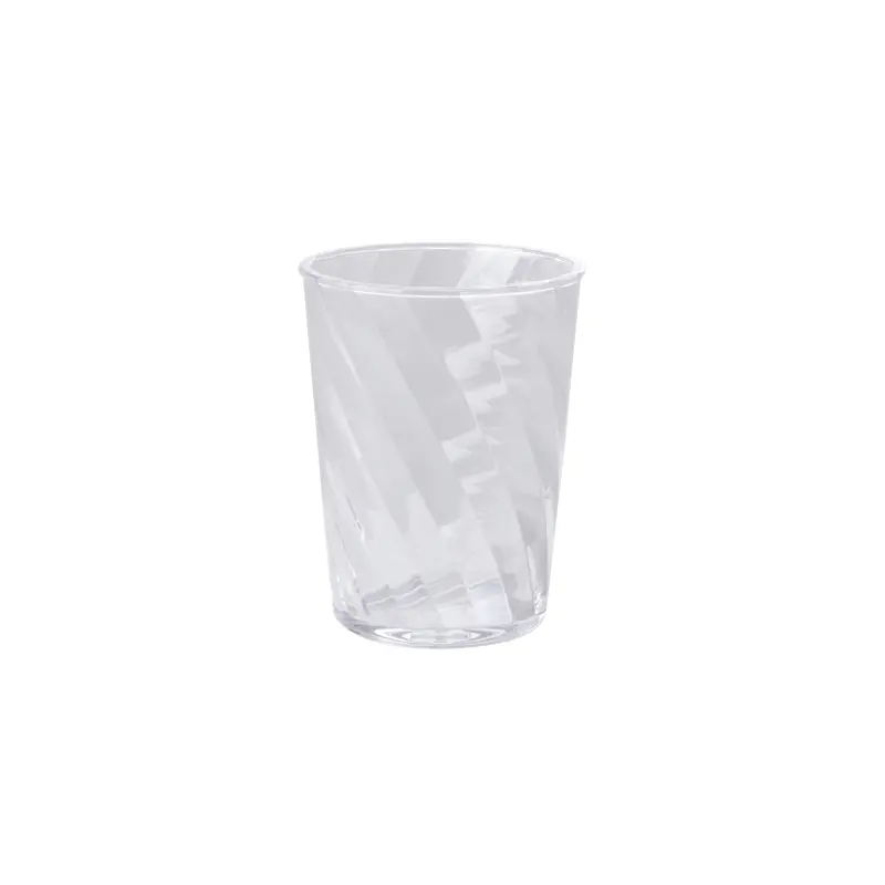 Acrylic Tumbler Glass in Twisted Swirly Design - Clear