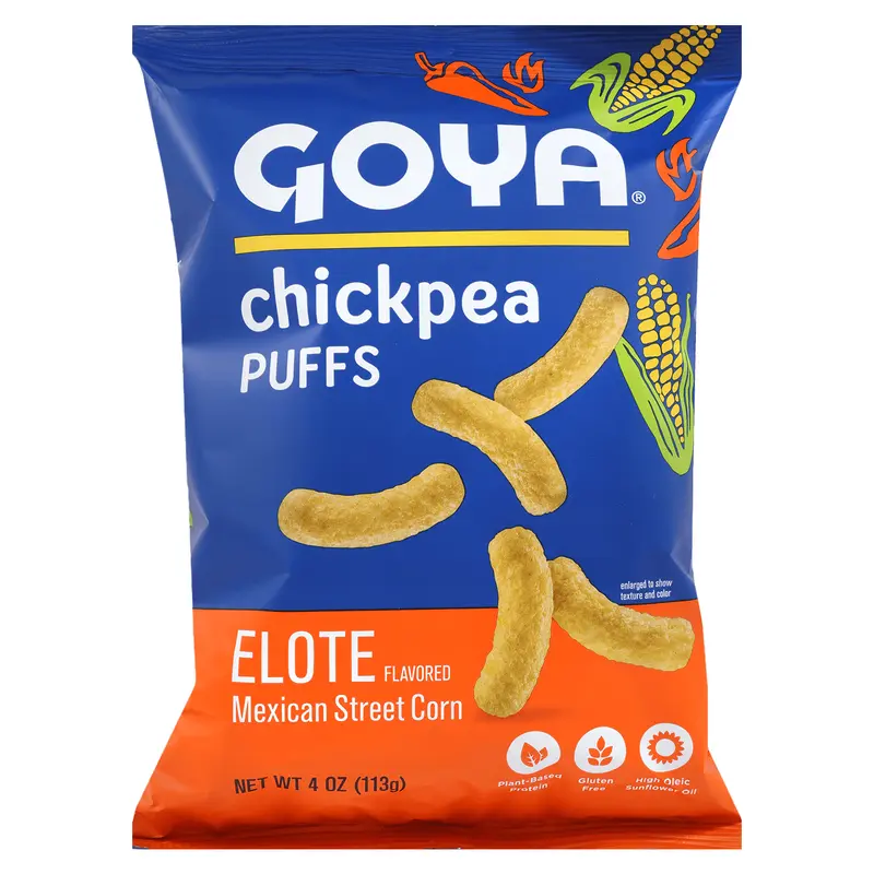 Goya Chickpea Puffs - Elote Mexican Street Corn, 4 oz. Bag