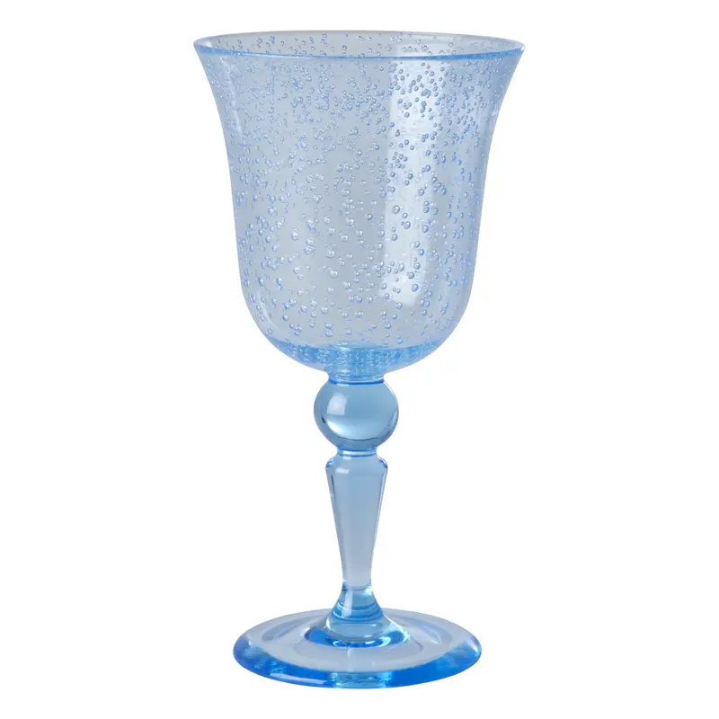 Acrylic Wine Glass - Mint - Bubble Design