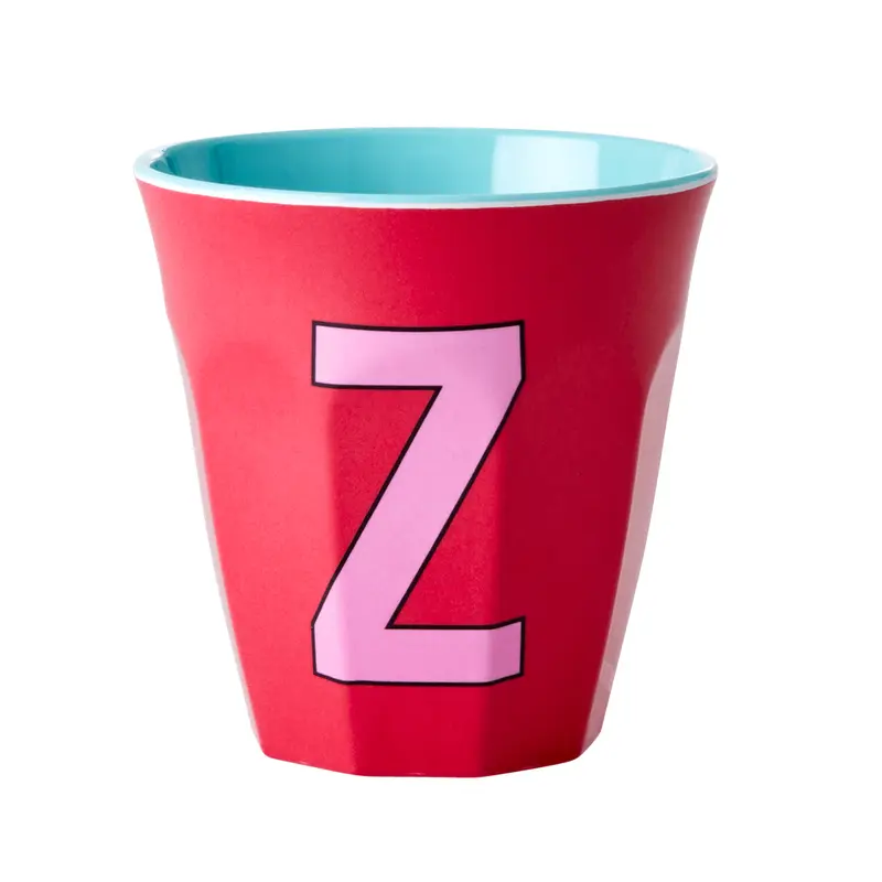 Melamine Cup - Medium with Alphabet in Pinkish Colors | Letter Z