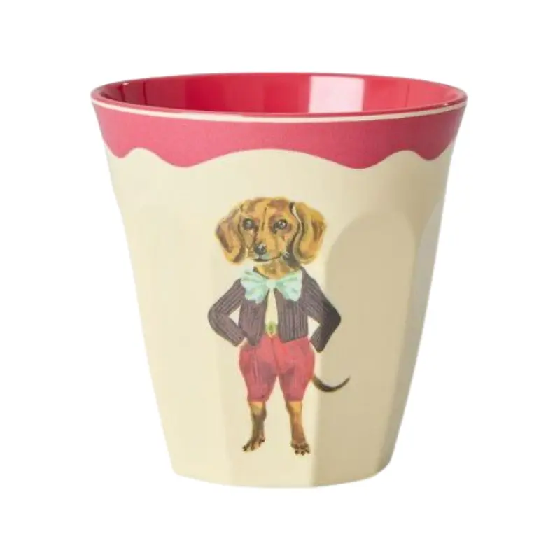 Melamine Cup with Nathalie Lt Print - Medium - Red Kiss - 8.45 oz