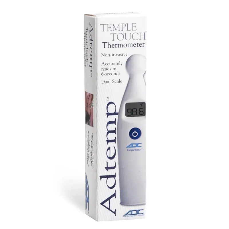American Diagnostic Adtemp Temple Touch 6-Second Conductive Thermometer 4-2/3" x 1-1/6" x 1" Dual Scale