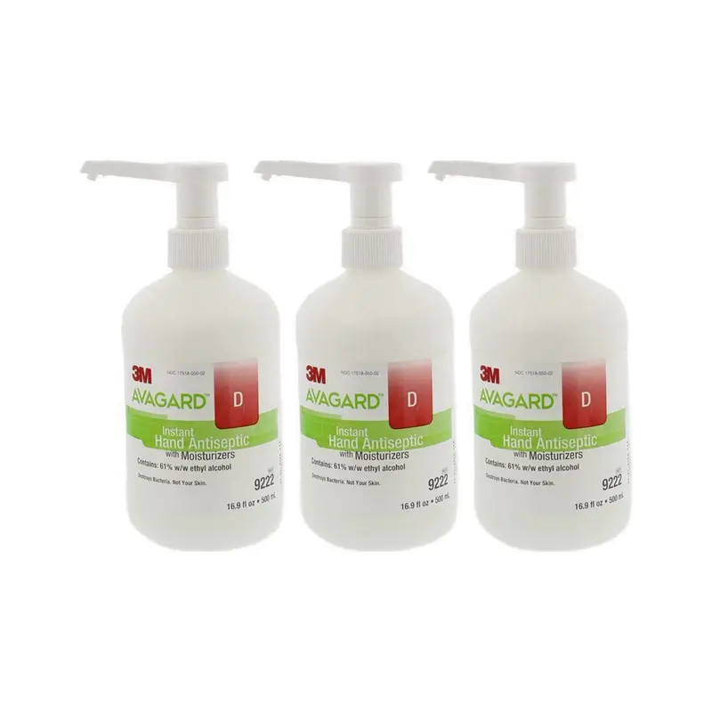 3M Avagard D Instant Hand Antiseptic with Moisturizer 16-8/9 oz 3 Pack