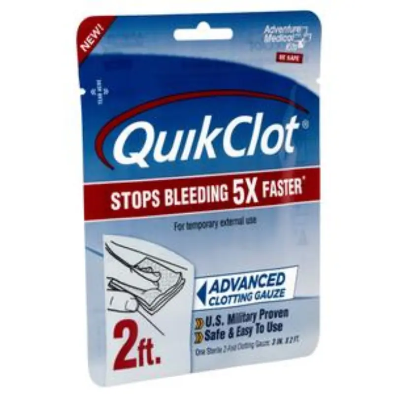 Adventure QuikClot Advanced Clotting Hemostatic Gauze, 3" x 2 ft