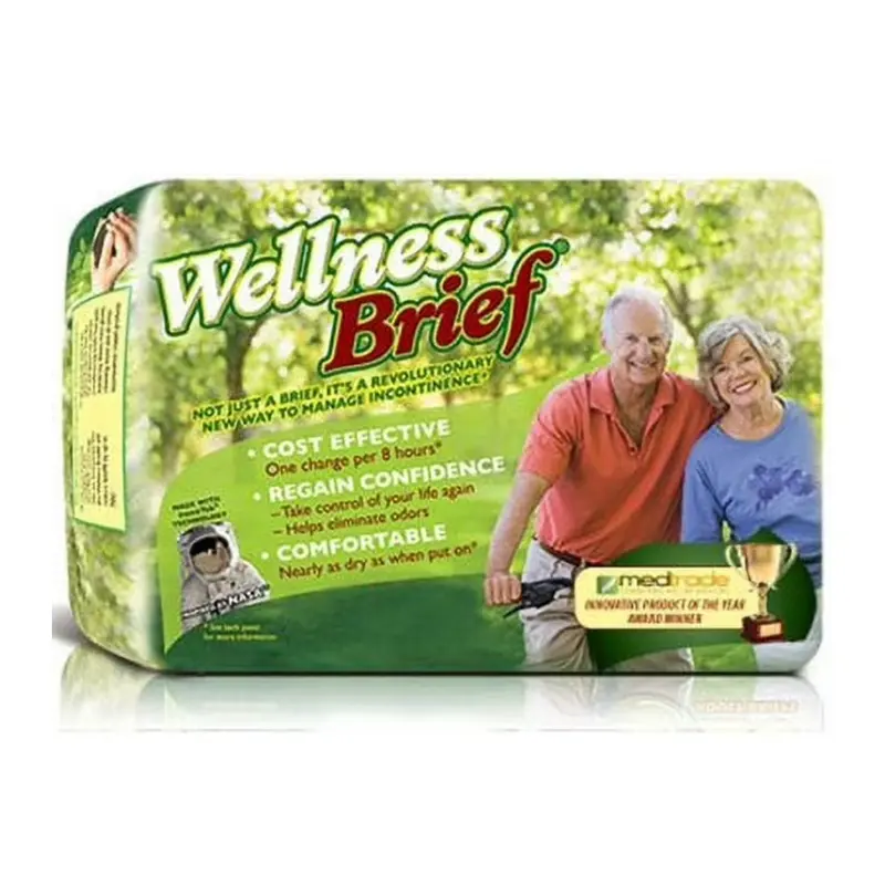 Wellness Brief Original Adult Diaper, Medium 24" to 36" Waist
