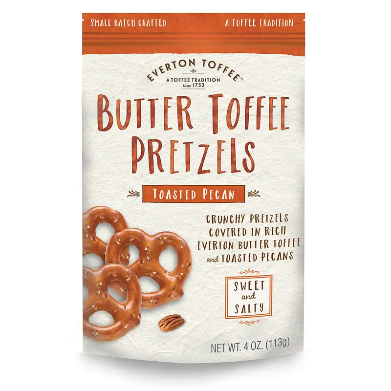 Everton Butter Toffee Pretzels - Toasted Pecan