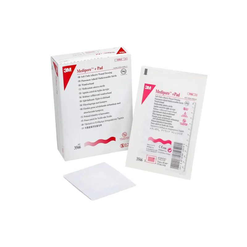 3M Medipore +Pad Soft Cloth Dressings, 3 x 4 Inch