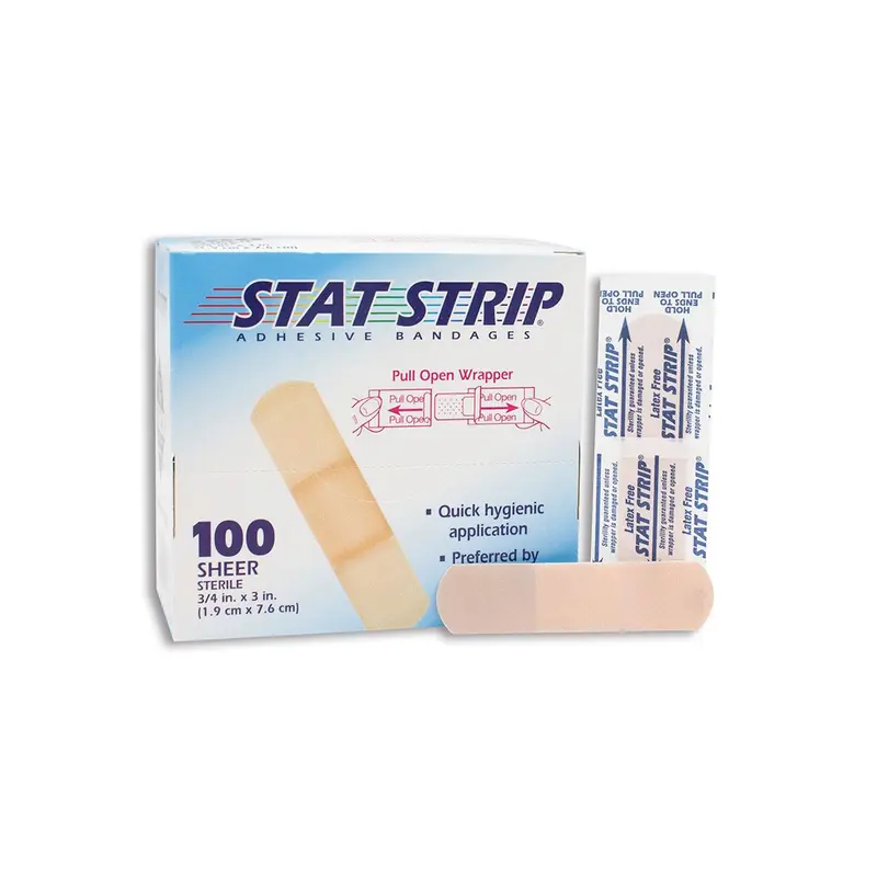 American White Cross Stat Strip Tan Adhesive Strip,  x 3 Inch