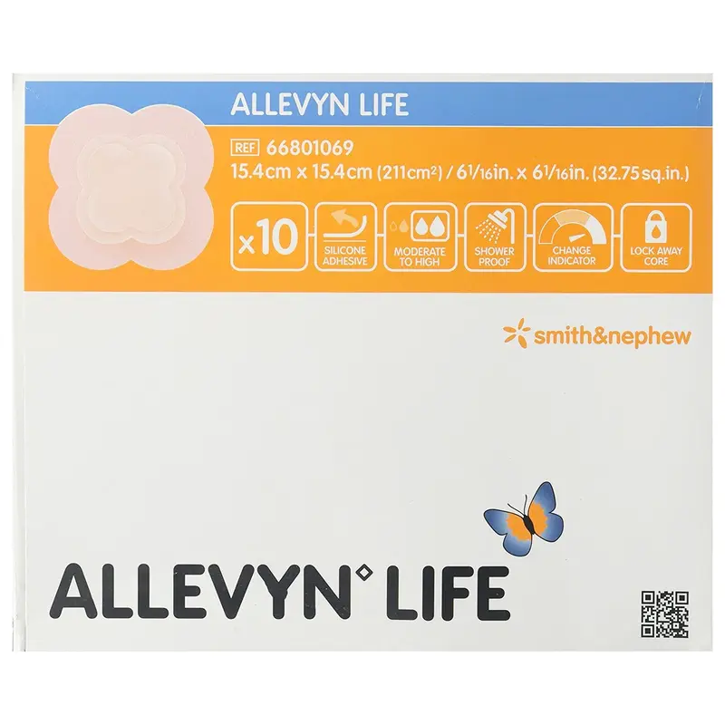 Allevyn Life Foam Quadrilobe Dressings, Silicone Adhesive
