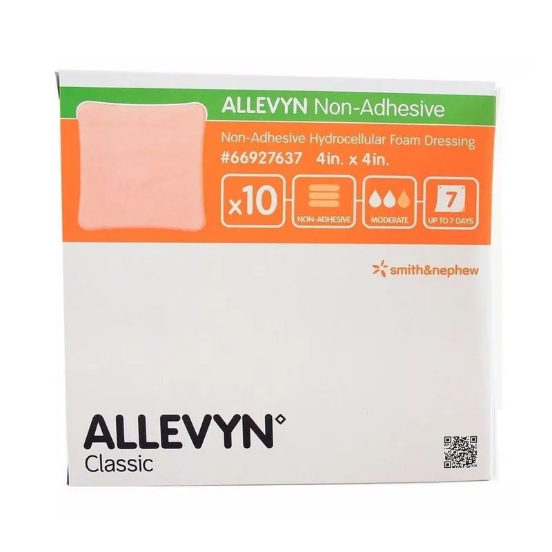 ALLEVYN Non-Adhesive Hydrocellular Foam Dressing, 4" x 4"