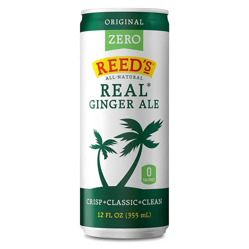 Reed's Zero Sugar Real Ginger Ale 4 sleek cans