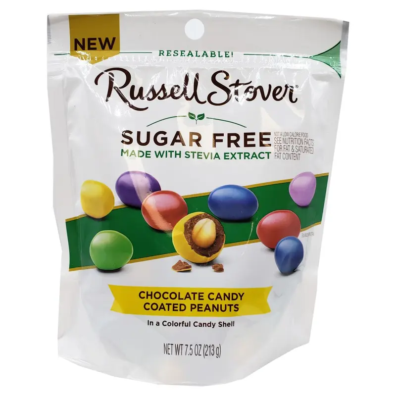 Russell Stover Sugar Free Chocolate Candy Coated Peanuts 7.5 oz