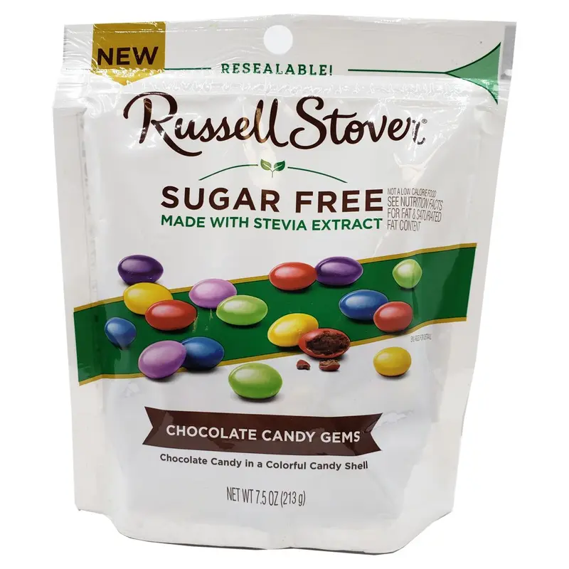 Russell Stover Sugar Free Chocolate Candy Gems 7.5 oz
