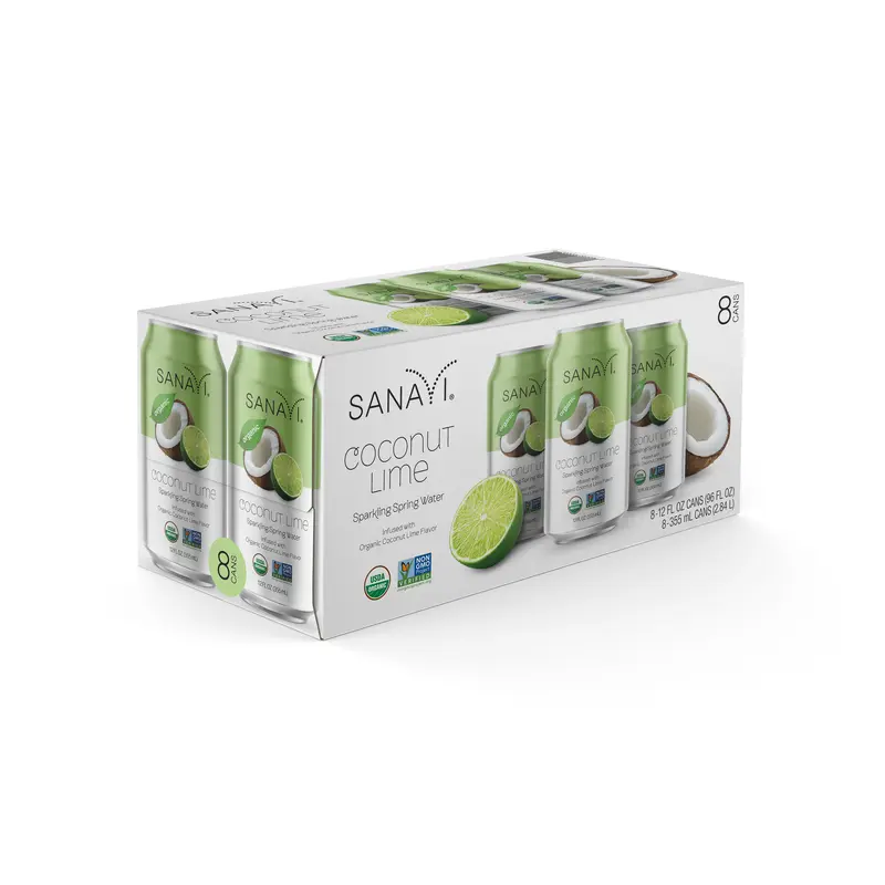 Sanavi Sparkling Spring Water, 8 cans
