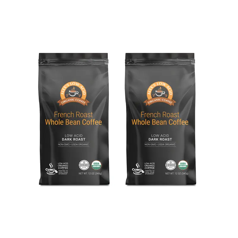 Alex's Low Acid Organic Coffee - Whole Bean Variety Pack (12oz)