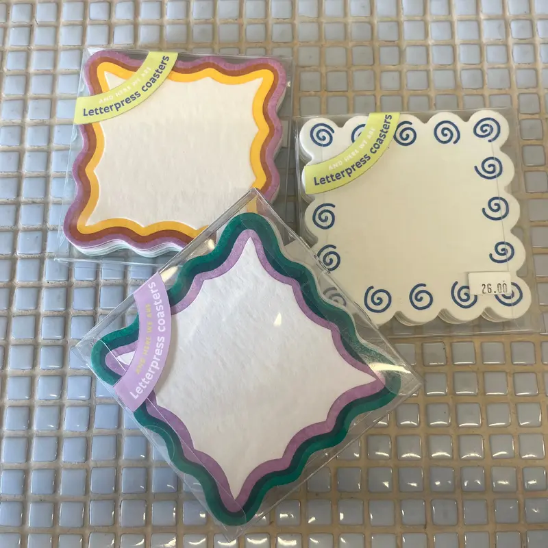 and here we are letterpress coasters