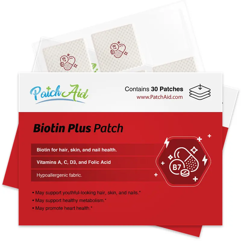 Biotin Plus Vitamin Patch for Hair, Skin, and Nails by PatchAid