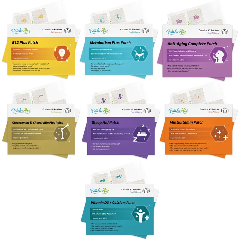 Gastric Band Premium Health Vitamin Patch Pack by PatchAid