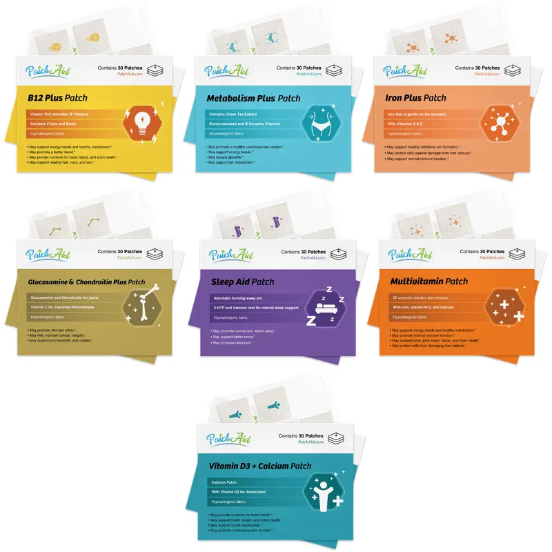 Gastric Bypass Active Lifestyle Vitamin Patch Pack by PatchAid