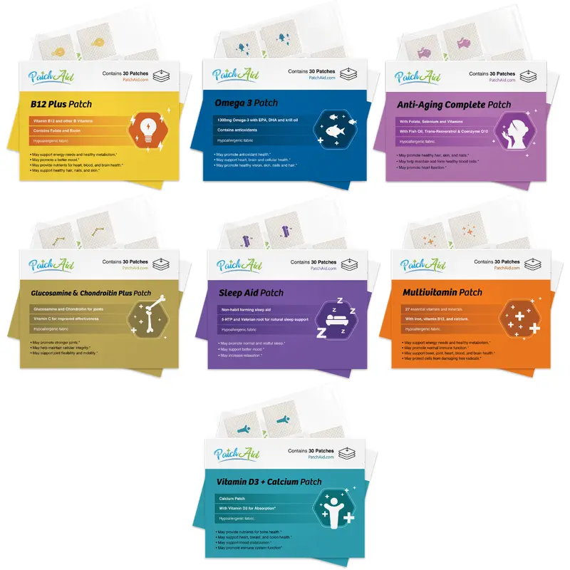 Gastric Bypass Premium Health Vitamin Patch Pack by PatchAid