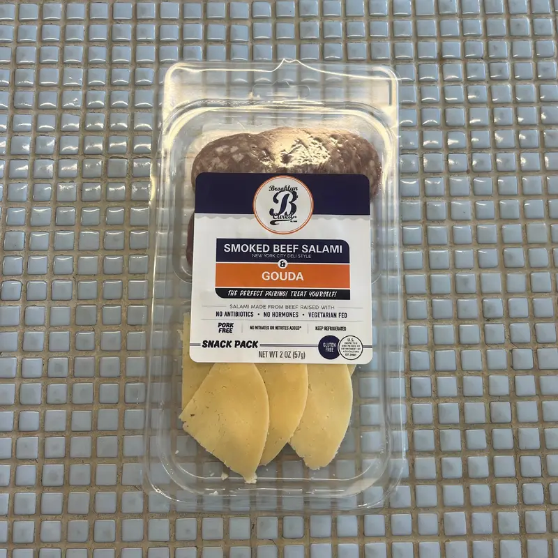 brooklyn cured smoked beef salami gouda snack pack8