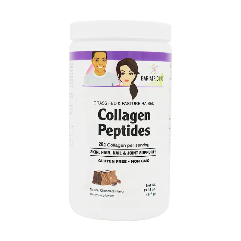 Collagen Peptides Powder (Hydrolyzed Type 1 & 3, Grass Fed) Skin, Hair, Nail & Joint Support by BariatricPal - Chocolate