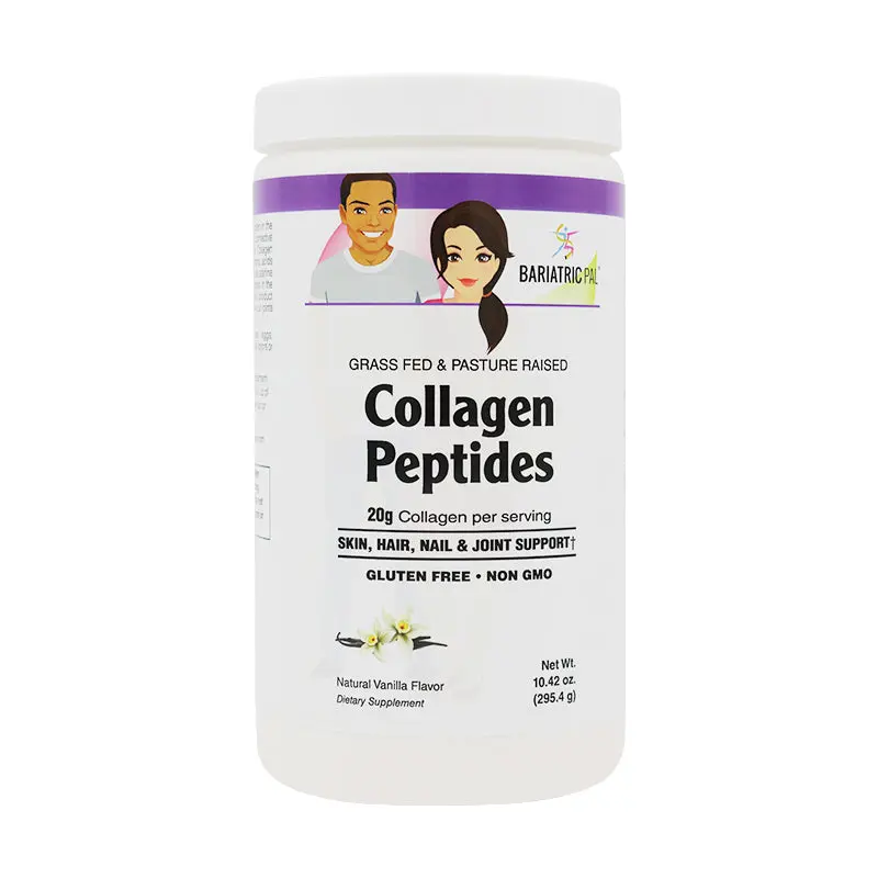 Collagen Peptides Powder (Hydrolyzed Type 1 & 3, Grass Fed) Skin, Hair, Nail & Joint Support by BariatricPal - Vanilla