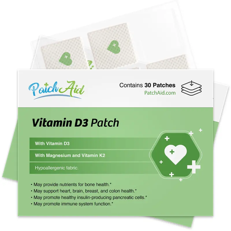 Vitamin D3 with K2 Vitamin Patch by PatchAid